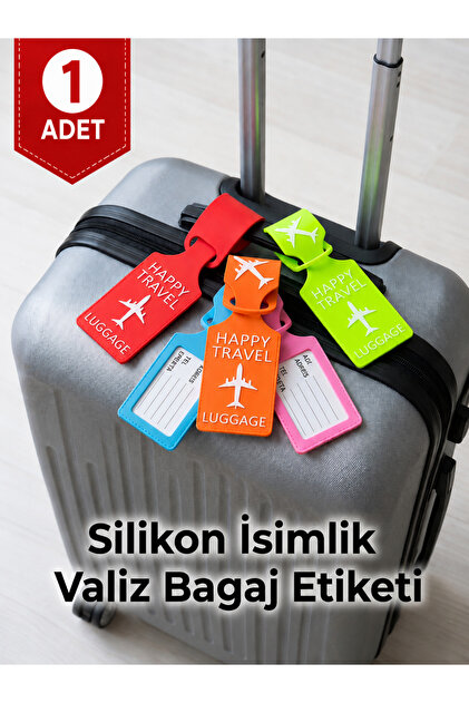 Silikon Valiz Etiketi Bagaj İsimliği | Seyahat Çantası ve El Bagajı İçin Dayanıklı İsim Kartlı Etike