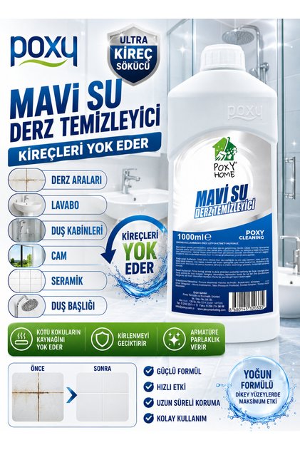 Home Mavi Su Derz Armatür Duşakabin Temizleyici 1000 ml