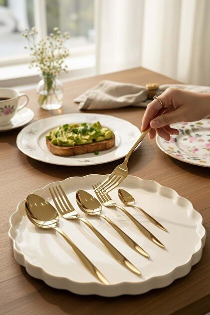 ビッグゴールド No.1〜10巻セット Onedekor 60 Parça 12 Kişilik Luis Titanyum Gold Çatal Kaşık Seti