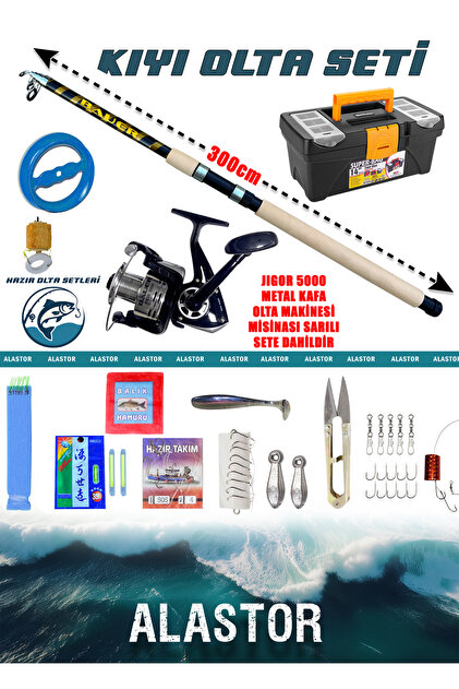 Okuma Safina 6000 - Remixon Strong 420cm 100-250gr Surf Olta Seti