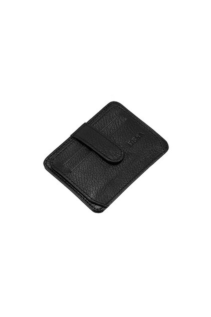 Lerona Black Leather Card Holder