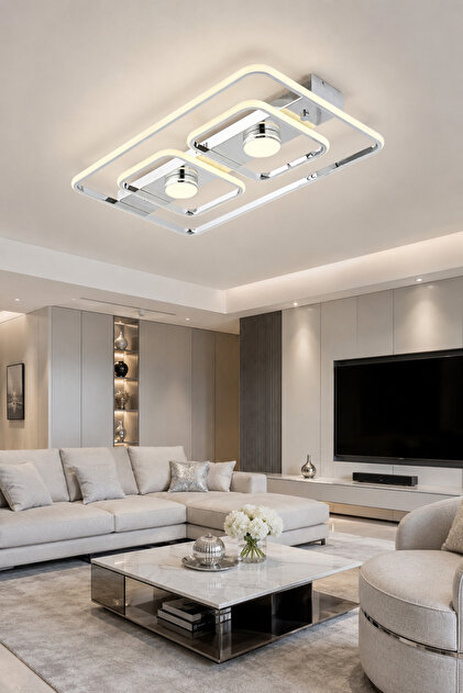 ESSLİGHT Dora 60 Cm Led'li 3 Renk Işık Mod'lu Modern Salon Mutfak