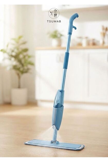 Complete Spray Mop with Refillable Bottle, 360° Swivel Head & Washable Microfiber Pad