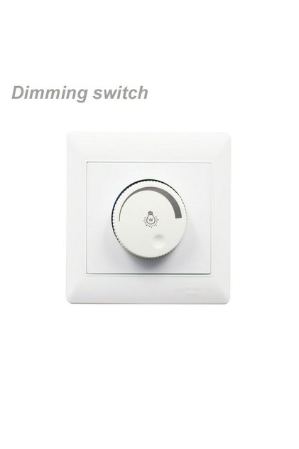 Beige New 220V Light Dimmer Switch Adjustable Brightness Controller For Filament Lamp