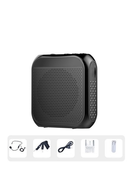 Black Speaker for Teachers to Use in Class Microphone Amplifier, Small Portable Tour Guide Microphon