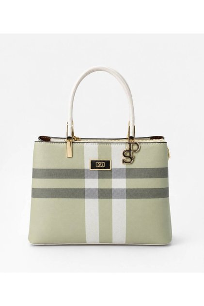 A.Yeşil - Bone Plaid Women's Handbag Sp1098