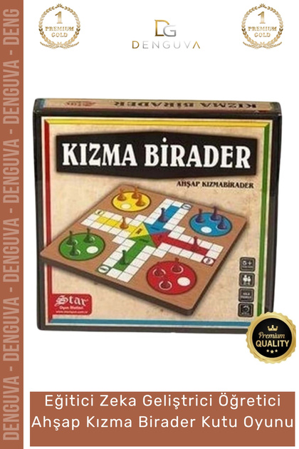 #KızmaBirader Eğitici Doğal Dayanıklı Zihinsel Gelişim Destekli Partisi Ahşap Kızma Birader Kutu Oyu