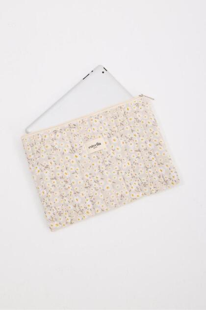 Nobel Tablet Bag Case Daisy Beige 11 Inch 31 X 21 cm