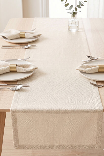 Linen Fabric Runner 1 Piece – Easy to Clean, Modern and Stylish Table Decoration