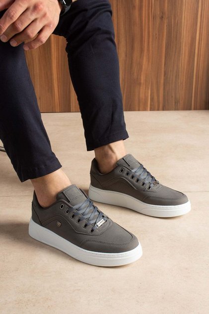 Smoked White Suede Men's Sneaker