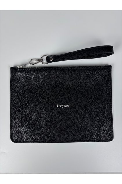 Genuine Leather Clutch/Portfolio Bag Black