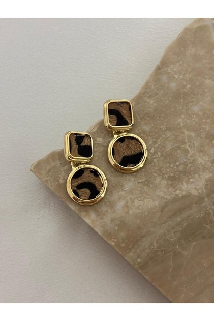 Leopard Pattern Textured Earrings