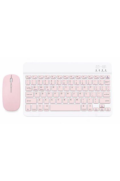 Wireless Bluetooth Keyboard and Mouse Combo – Rechargeable Slim Keyboard Kit with Multi-Device Support, Silent Click Mouse, Long Battery Life, Compact Portable Design for Laptop, PC, Tablet