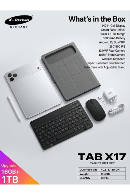 TAB X17 pro max Tablet with 10.1-Inch Screen