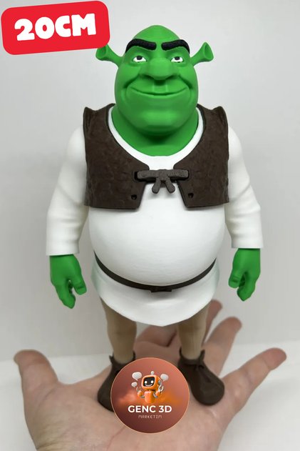 Shrek Koleksiyonluk Figür - 20 cm Detaylı Heykel - Nostaljik Animasyon Dekoru