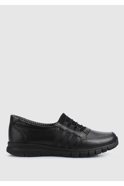 Black Leather Women's Shoes