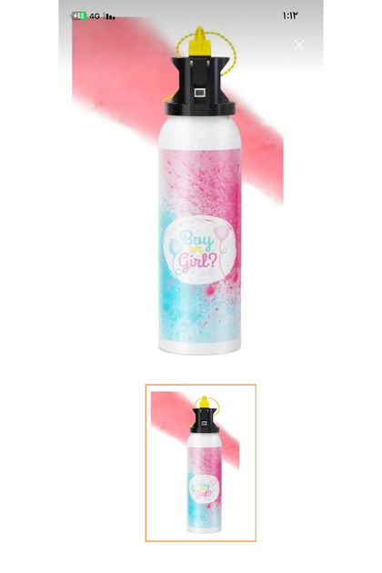 Baby Shower Gender Reveal Powder Spray Pink Girl 3 Pack