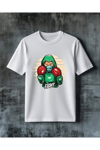 Fight Boxer Printed Oversize T-Shirt