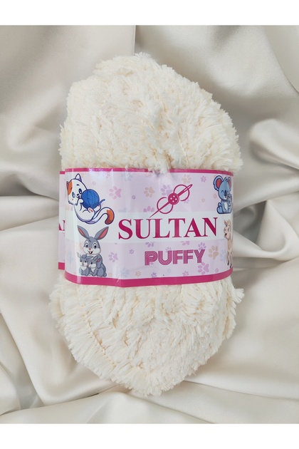 Puffy Ecru Hand Knitting Yarn 100Gr. 100 Meters. (1 Piece) - Color: 1204