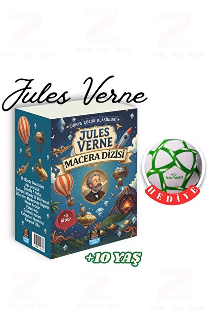 Jules Verne Macera Dizisi (10 Kitap) +10 Yaş, 4-5-6-7 Sınıflar Okuma Dizisi-Futbol Topu Hediyeli