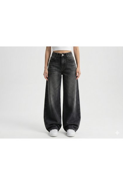 Black Baggy Relaxed Pocketed Loose Fit Jeans