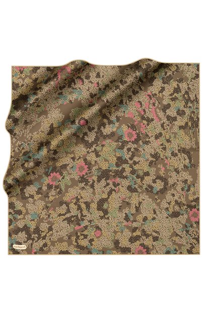 Khaki 90X90 Silk Twill Scarf