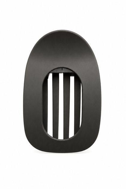 Luxury Women's Matte Black Oval Design Latch Hair Clip