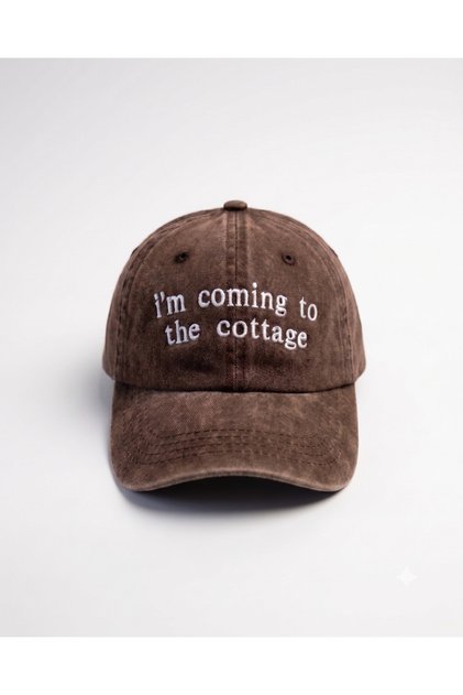 "I'M Coming to the Cottage" Embroidered Vintage Baseball Cap Kep Şapka "Cottagecore" Trend That "Reflects the Coexistence with Nature"