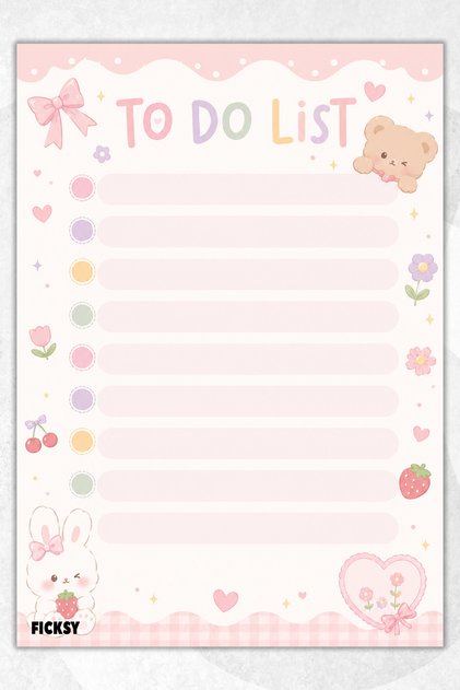 To-Do List - A5 - 50 Pages - to Do List - Checklist - Check List - Planner