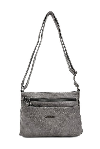 Adjustable Wide Strap Multi-Compartment Washed Leather Women's Cross Shoulder Bag (Medium Size)