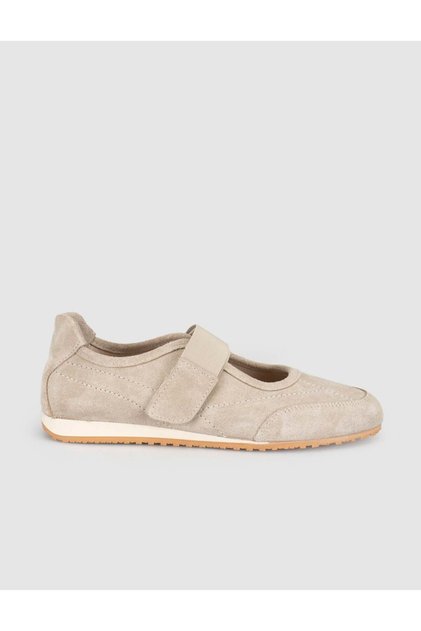 Melato Genuine Leather Beige Women's Daily Ballerina Shoes