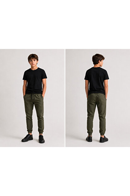 Erkek Çocuk Pamuklu Jogger Pantolon