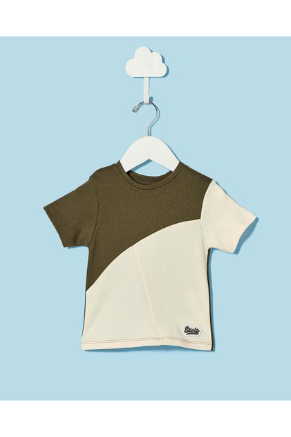 Infant Boys Olive Cut And Sew T-Shirt