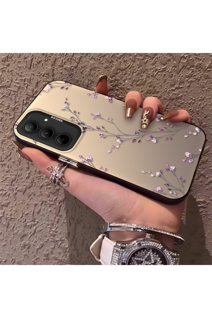 Samsung Galaxy A35 Compatible Slim Branch Flower Case, Wear-Resistant Minimalist Mobile Phone Case