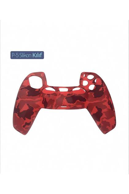 P5 Gamepad Kılıfı - Ultra Kalite Desenli Tasarım - Şarj İstasyonu Uyumlu Silikon Koruyucu