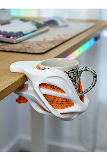 Desk Side Cup, Glass, and Bottle Holder - Easy, Practical Assembly for Gaming, Office, and Study Desks