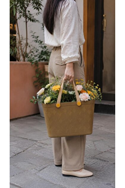 Multifunctional Flexible Carrying Basket Beach Picnic and Shopping Bag Organizer Basket