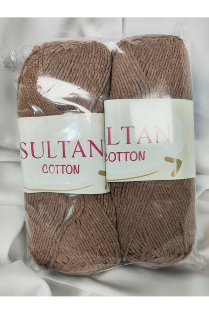 Cotton Milk Coffee Hand Knitting Yarn 100Gr. - 175 Meters. (2 Pieces) - (Amigurumi Yarn) Color: 022