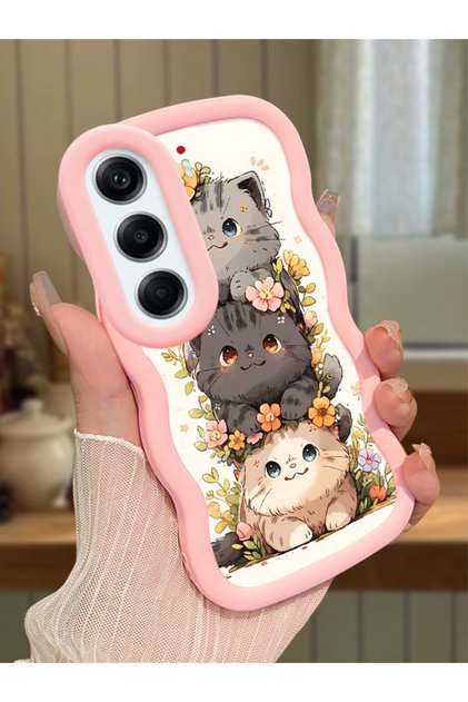 Tecno Camon 40 Pro 5g Compatible Case Camera Protector Pink Silicone Couple Phone Case Cat Pattern