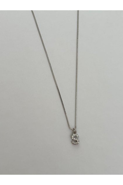 Vip Design Zircon Stone S Letter Xp Silver Color Necklace