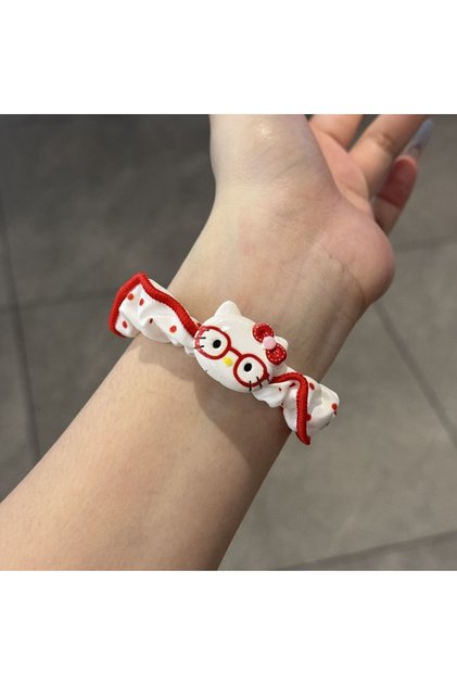 WHITE Sanrio High End Red Cute Hair Ties Cartoon HairBand Fashionable Hair Accessories for Women Gir