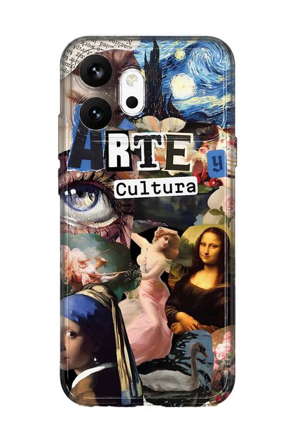 Honor 600 Compatible Art Collage Pattern Transparent Phone Case