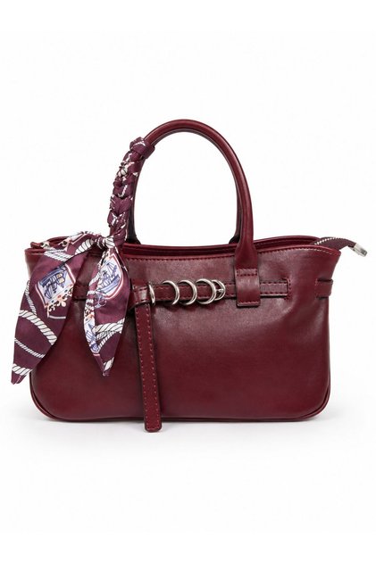 Stylish Shoulder and Hand Bag with Scarf Detail | Daily Bag with Metal Ring Design
