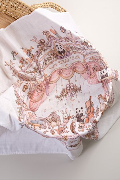 100% Cotton Multi-Purpose Boxed Premium Muslin Blanket Oeko-Tex Certified 100 X 100 cm (Theater)