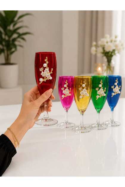 Coffee Cup with 6 Colored Fashionable Flowers