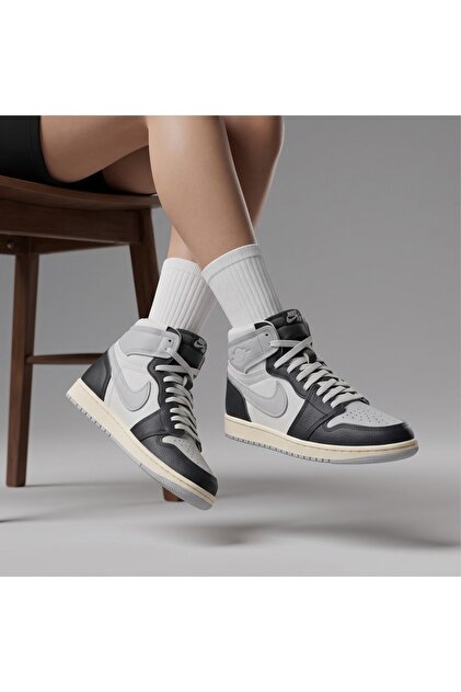 Nike Jordan Air 1 High Gri Sneaker Sportie ( Dar Kalıptır