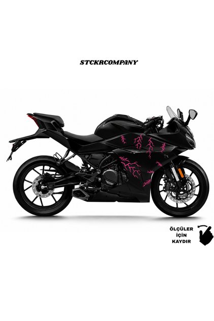 Şimşek Yıldırım Sticker 30X20 Folyo Kesim Evrensel Üniversal Desen Kaplama - Premium Motor Sticker Etiket