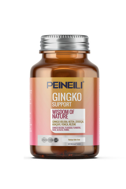Ginkgo Biloba Support 1000 mg 60 Tablet Zerdeçal Bitki Ekstreleri İçeren Takviye Edici Gıda