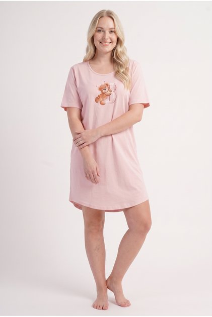 Plus Size Crew Neck Combed Cotton Pajama Nightgown