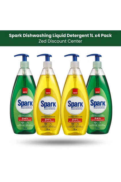 Detergent lichid de vase Sano 1L x4 pachet (2x Clasic 2x Lămâie)